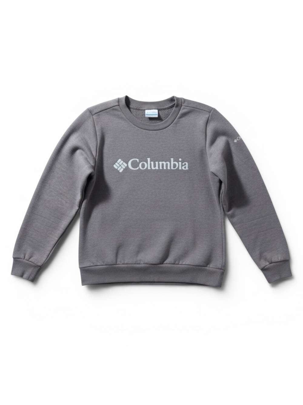 Columbia Logo Fleece Crewneck Sweatshirt Cozy Casual Outdoor Hike Travel Small
